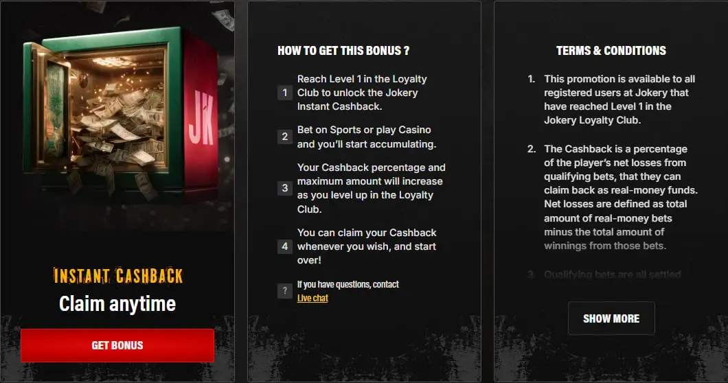 Jokery Cashback
